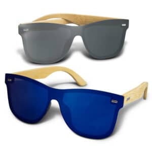 Branded Promotional Ryder Mirror Lens Sunglasses - Bamboo