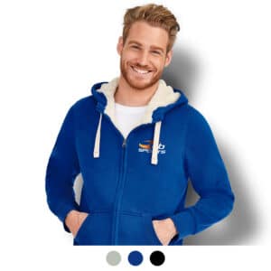 Branded Promotional SOLS Sherpa Unisex Zipped Sweatshirt