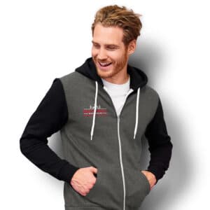 Branded Promotional SOLS Silver Unisex Zipped Sweatshirt