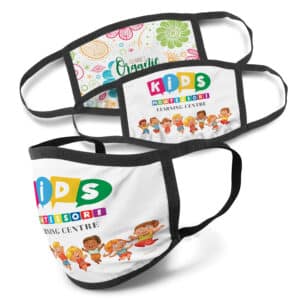 Branded Promotional Full Colour 3-Ply Reusable Face Mask - Indent