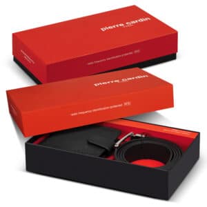 Branded Promotional Pierre Cardin Leather Wallet  Belt Gift Set