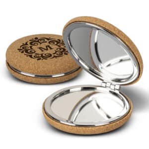 Branded Promotional Cork Compact Mirror