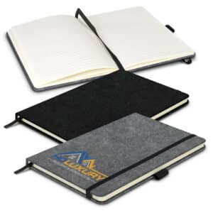 Branded Promotional RPET Felt Hard Cover Notebook