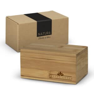 Branded Promotional NATURA Bamboo Tea Box