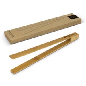 Branded Promotional NATURA Bamboo Serving Tongs