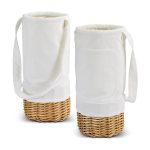 Branded Promotional Keepsake Wicker Wine Carrier