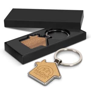 Branded Promotional Santo House Shaped Key Ring
