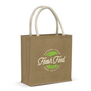 Branded Promotional Monza Starch Jute Tote Bag