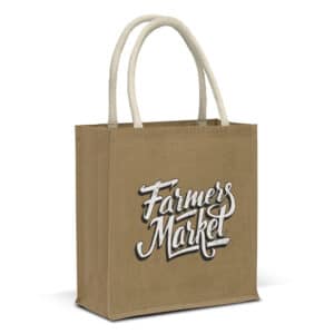 Branded Promotional Lanza Starch Jute Tote Bag