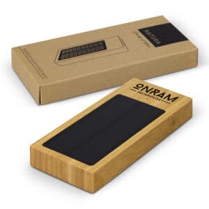 Branded Promotional NATURA Bamboo Solar Power Bank