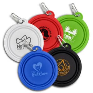 Branded Promotional Silicone Collapsible Pet Bowl