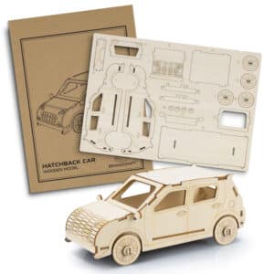 Branded Promotional BRANDCRAFT Hatchback Car Wooden Model