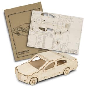 Branded Promotional BRANDCRAFT Sedan Car Wooden Model