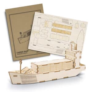 Branded Promotional BRANDCRAFT Cargo Ship Wooden Model