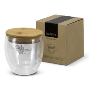 Branded Promotional NATURA Azzurra Glass Cup - 250ml