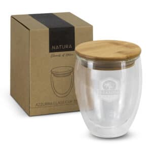 Branded Promotional NATURA Azzurra Glass Cup - 350ml