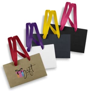 Branded Promotional Small Ribbon Handle Paper Bag