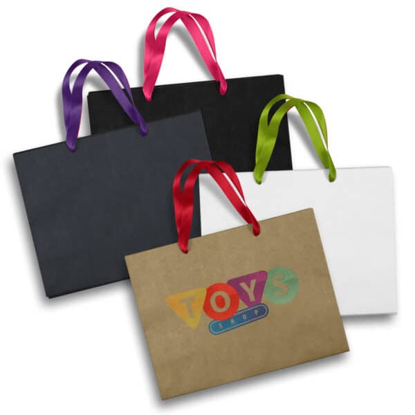 Branded Promotional Large Ribbon Handle Paper Bag