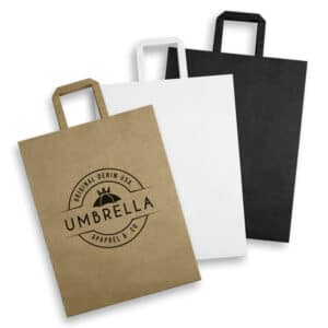 Branded Promotional Extra Large Flat Handle Paper Bag Portrait
