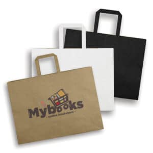 Branded Promotional Extra Large Flat Handle Paper Bag Landscape