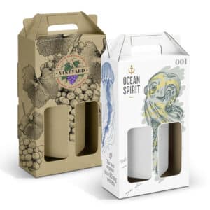 Branded Promotional Wine Carry Pack - Double