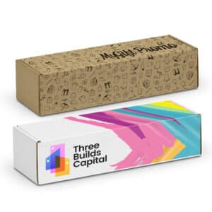 Branded Promotional Die Cut Box With Locking Lid - 295x76x76mm