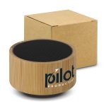 Branded Promotional Bamboo Bluetooth Speaker - Black