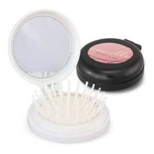 Branded Promotional Compact Brush With Mirror