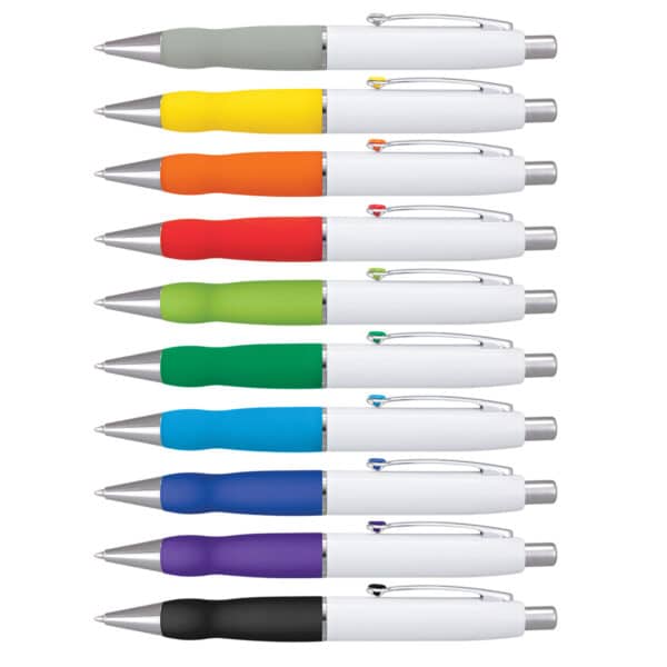 Branded Promotional Turbo Pen - White Barrel
