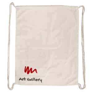 Branded Promotional Calico Library Bag – Drawstrings