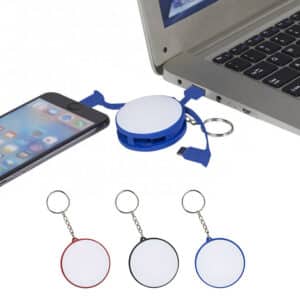 Branded Promotional Charging Cable Key Ring