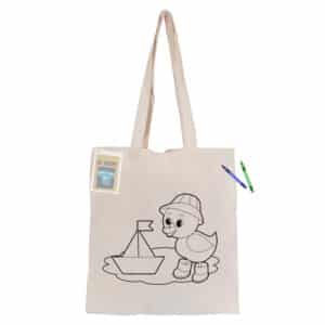 Branded Promotional Colouring Calico Bag No Gusset
