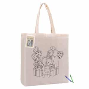Branded Promotional Colouring Calico Bag With Gusset