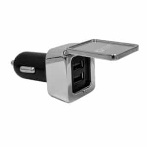 Branded Promotional Dual Square Metal Car Charger