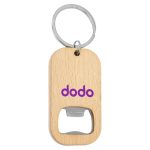 Branded Promotional Bamboo Bar Bottle Opener Key Ring