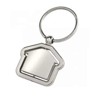 Branded Promotional Spin House Key Ring