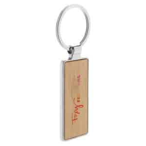 Branded Promotional Bamboo Long Key Ring
