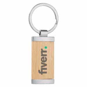 Branded Promotional Wood Panel Key Ring