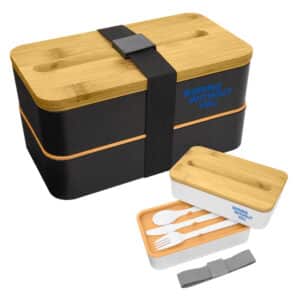 Branded Promotional RPP Bamboo Lunch Box Pack