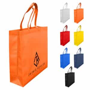 Branded Promotional Laminated Non Woven Bag With Large Gusset