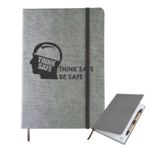 Branded Promotional A5 Textured PU Notebook
