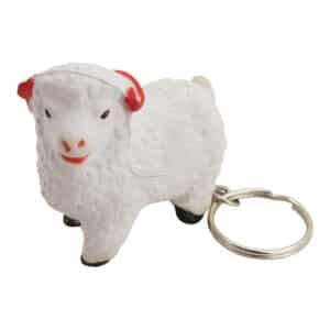 Branded Promotional Stress Sheep Key Ring