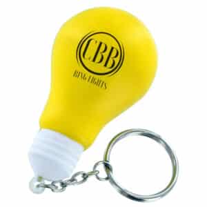 Branded Promotional Stress Lighting Blub Key Ring