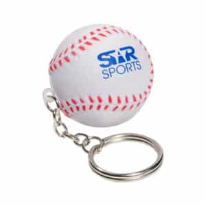 Branded Promotional Stress Baseball Key Ring