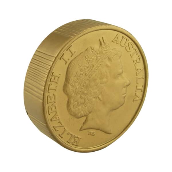 Branded Promotional Stress Coin – Gold