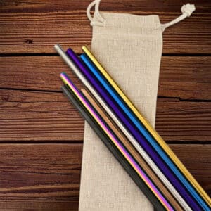 Branded Promotional Stainless Steel Straw 6MM X 215MM