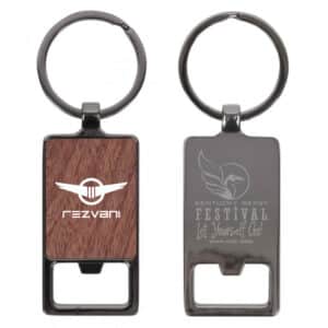 Branded Promotional Axil Rectangle Keychain