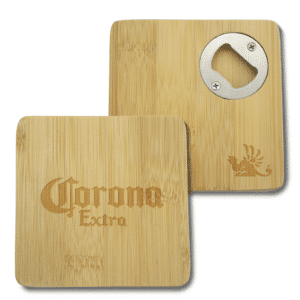 Branded Promotional Square Bamboo Coaster