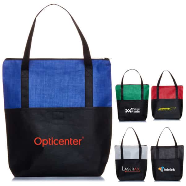 Branded Promotional Crosshatch Tote Bag