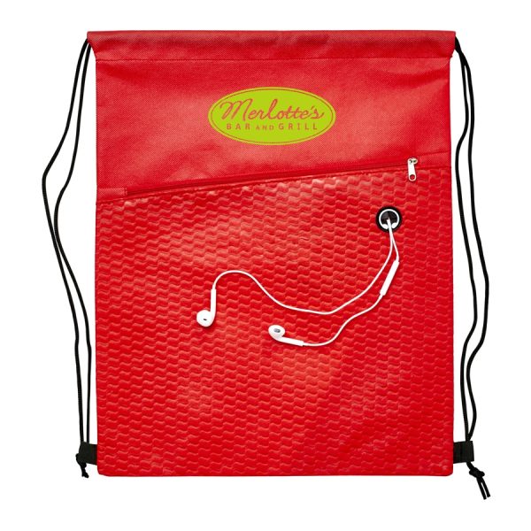 Waves Drawstring Bag - Image 7